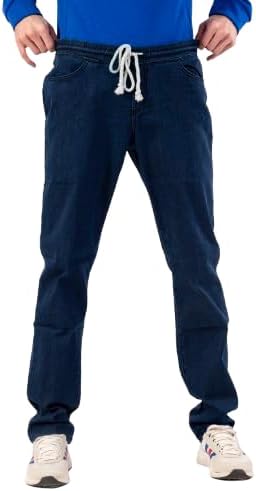 بنطلون رجالي كاجوال بخصر مطاطي ورباط، قصة مريحة